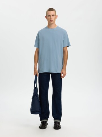 T-Shirt 'SLHSpencer' SELECTED en bleu