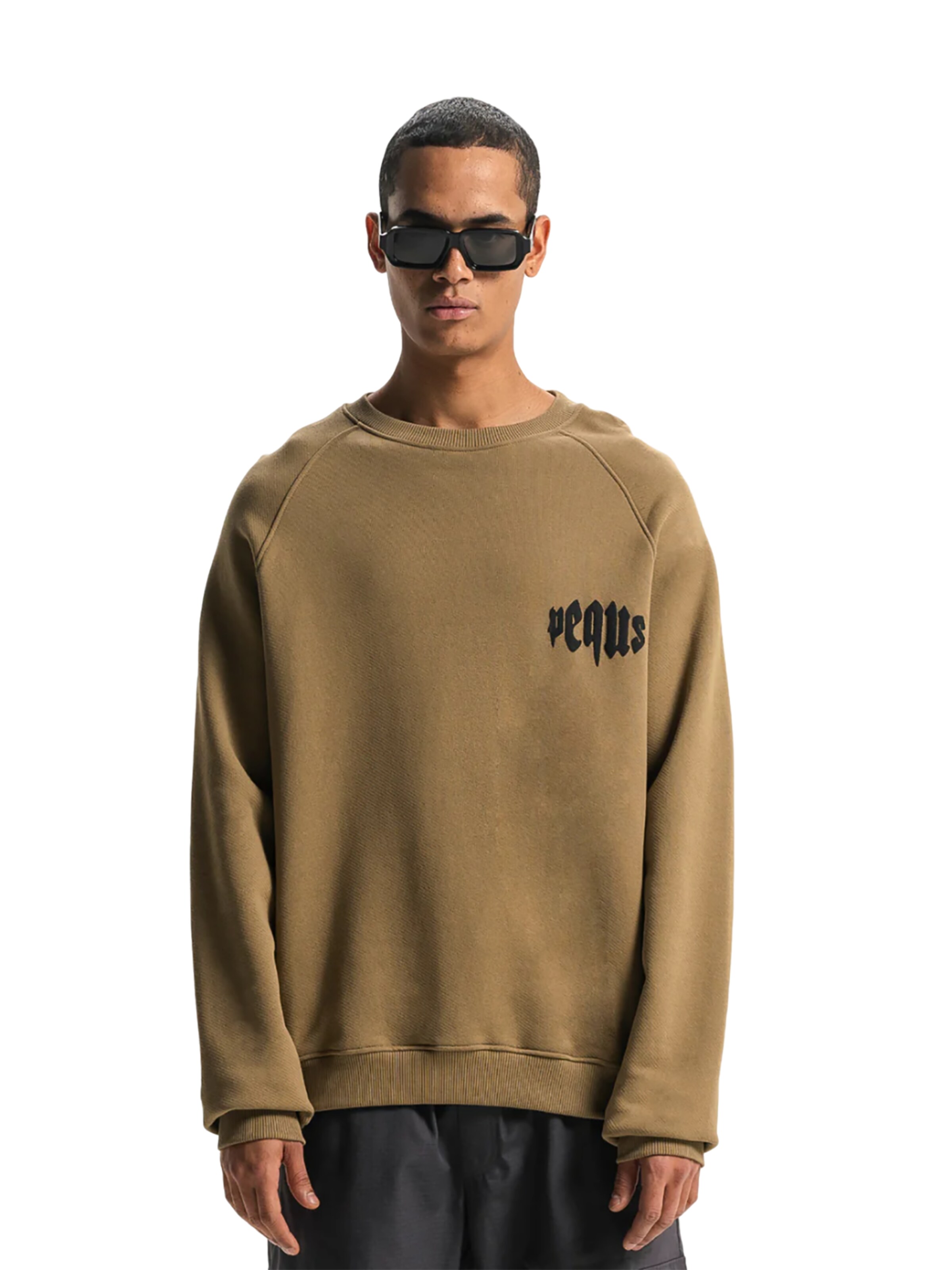Pequs Sweatshirt 'Mythic Chest Logo' in Green