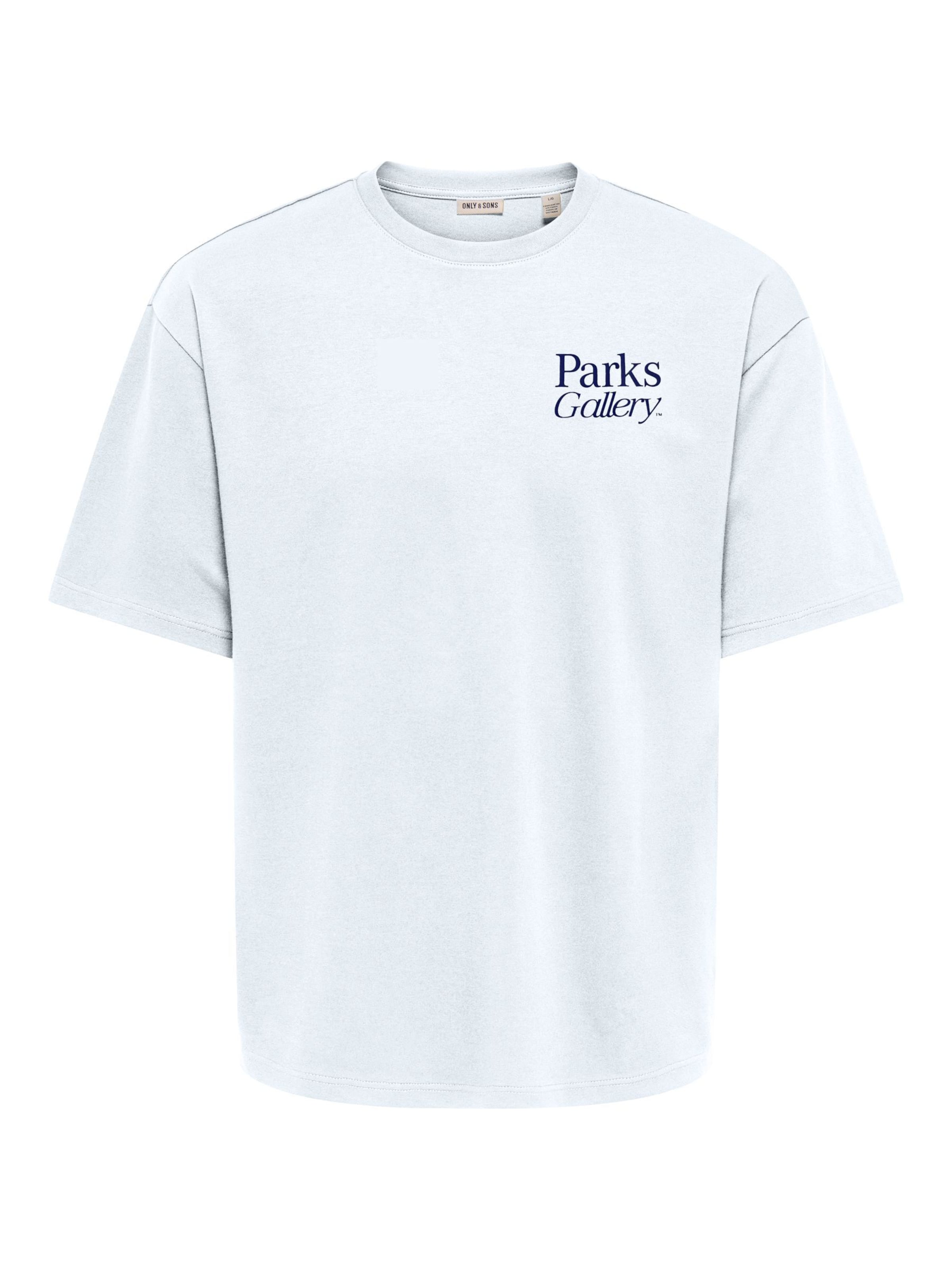 Only & Sons - Camiseta 'ONSPARKS GALLERY AIR' en blanco: frente