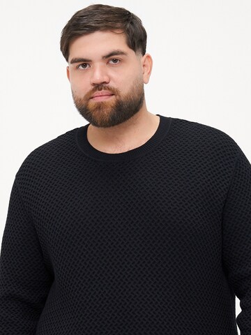 Jack & Jones Plus Πουλόβερ 'JPRBLUBARKLEY' σε μαύρο