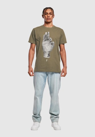 Mister Tee Shirt 'FMS Sign' in Green: front
