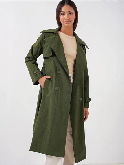 Bigdart Tussenmantel in de kleur Donkergroen, Productweergave