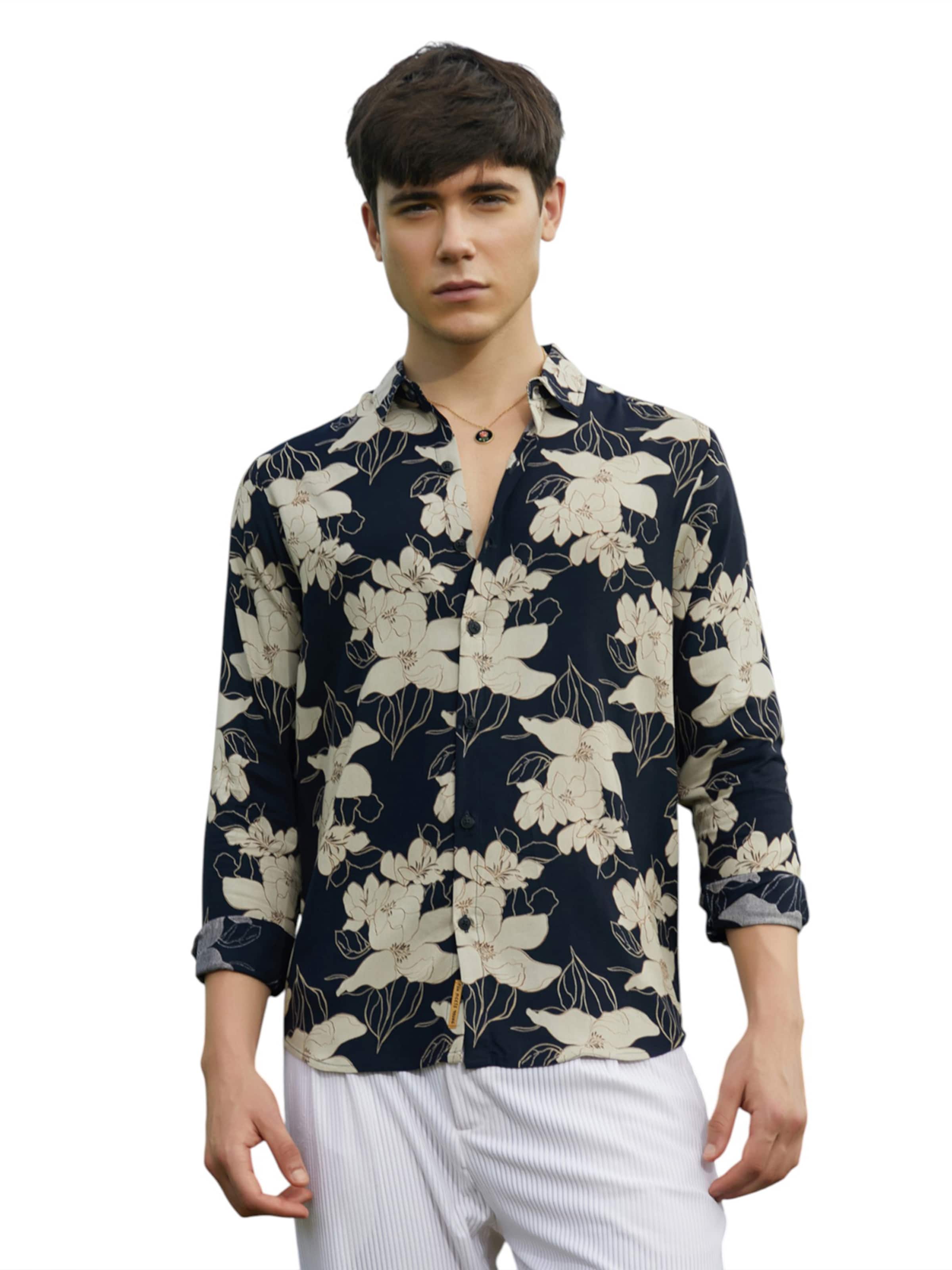 Campus Sutra Regular fit Skjorta 'Aylin' i svart: framsida