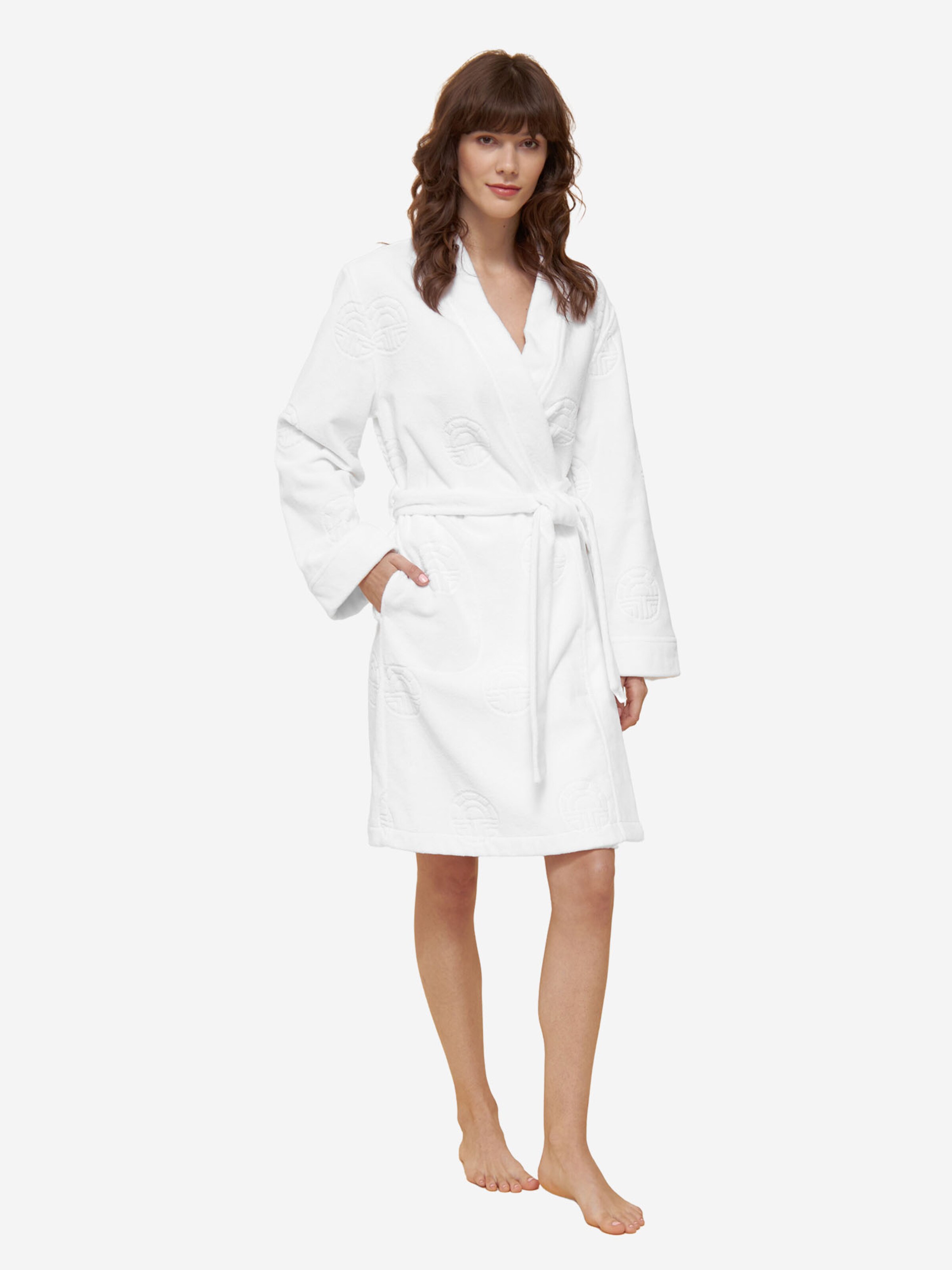 FÉRAUD PARIS Short Bathrobe ' Basic ' in White
