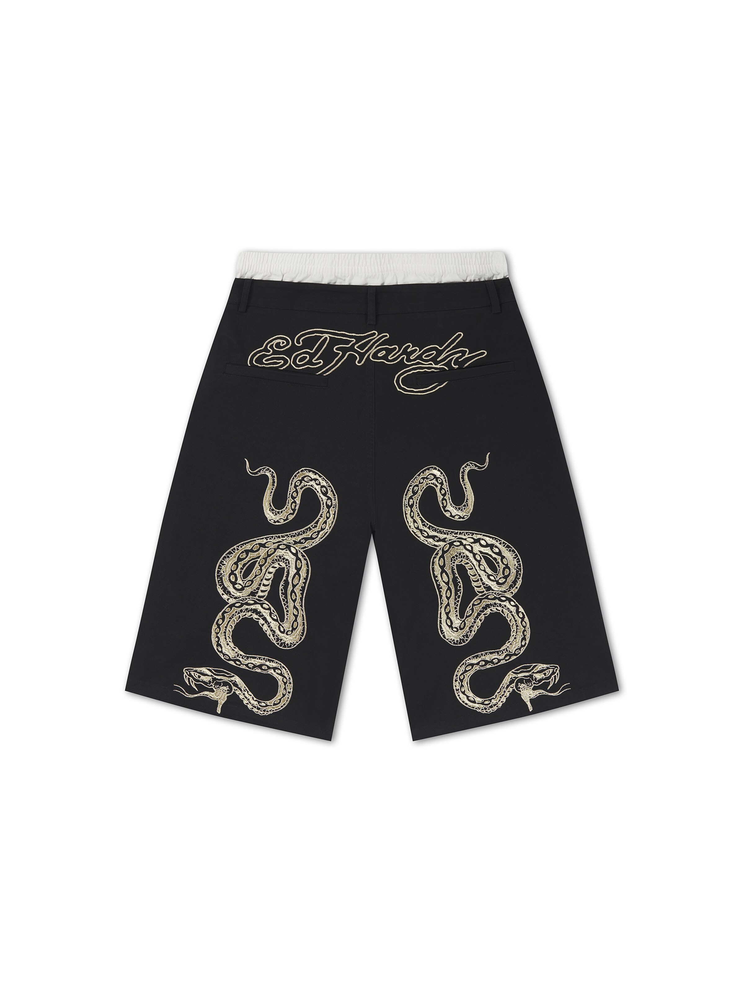 juoda Ed Hardy Laisvas Kelnės: galas