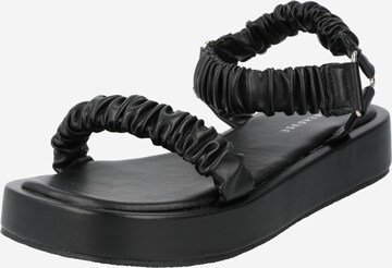 Sandalo con cinturino di Warehouse in nero: frontale