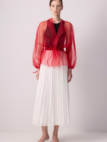 Giacca di mezza stagione 'Binding Detailed Organza Jacket' di Touché Privé in rosso