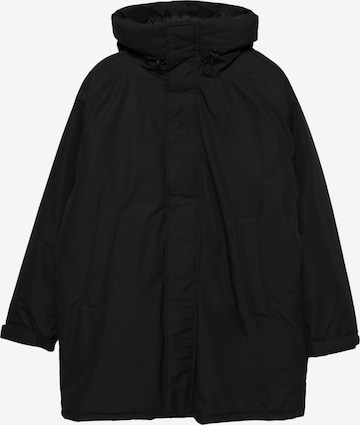 Pull&Bear Parka in Schwarz: Vorderseite