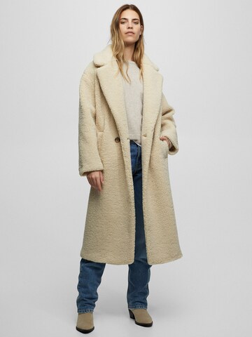 Pull&Bear Winter Coat in Beige