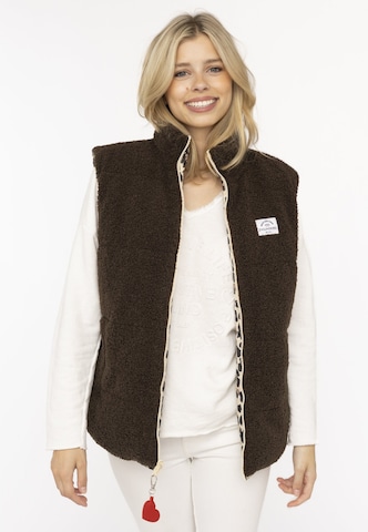 Zwillingsherz Vest 'leo Teddy' in Brown: front
