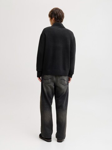 JACK & JONES Pulóver 'JORNORREBRO' - fekete