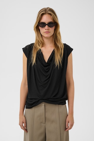 SOAKED IN LUXURY - Blusa 'Hanadi' en negro: frente
