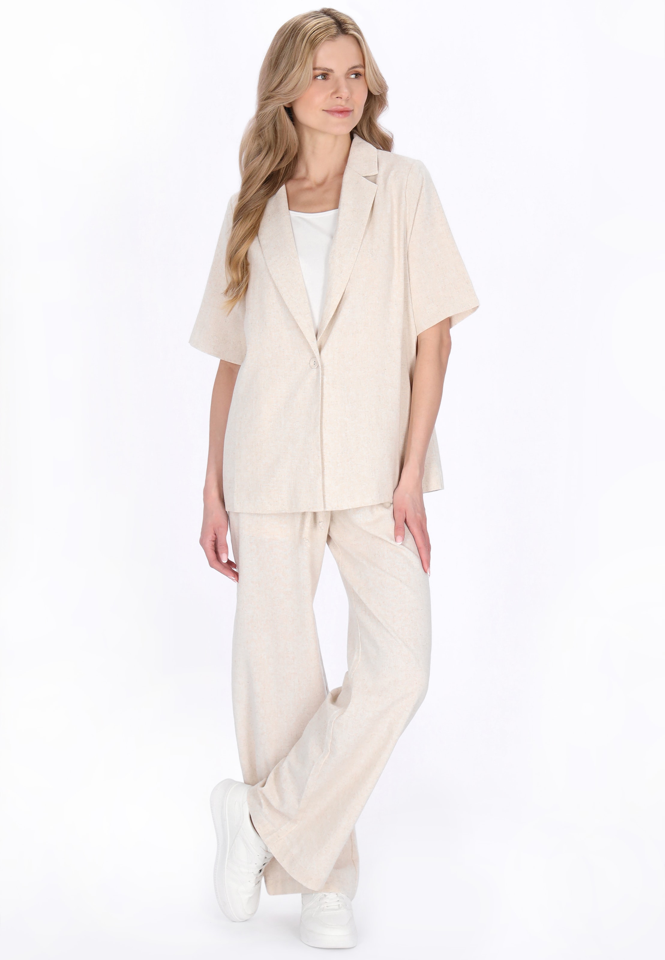 usha WHITE LABEL - Blazer en beige: frente