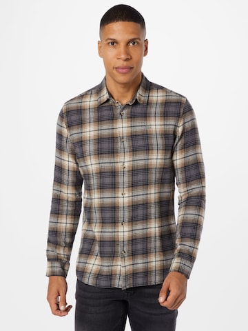 Coupe regular Chemise River Island en gris : devant