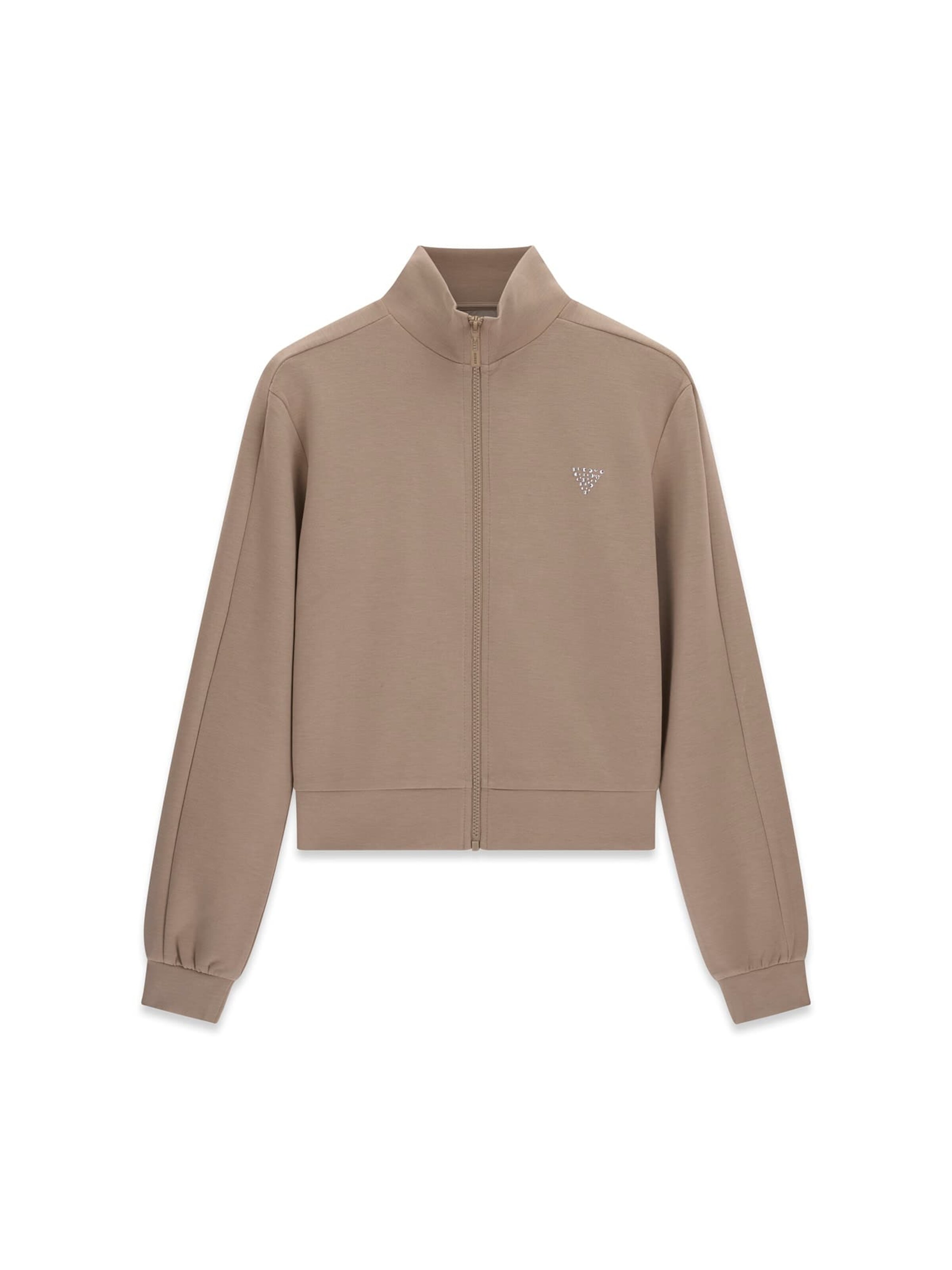 GUESS Sweatjacke in Braun: Vorderseite