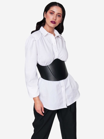 Haute Cuir Riem 'Structured Underbust Corset Belt' in Zwart