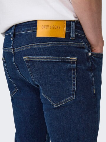 Skinny Jean 'Warp' Only & Sons en bleu