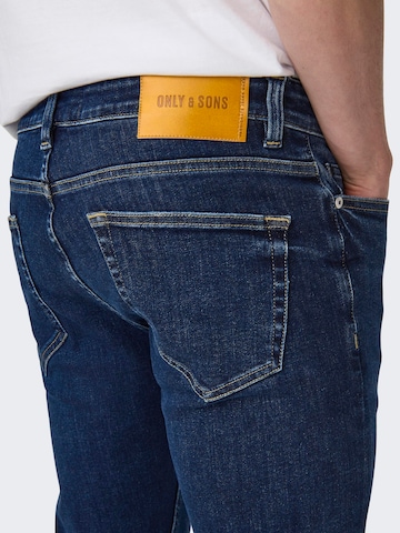 Only & Sons - Skinny Calças de ganga 'Warp' em azul