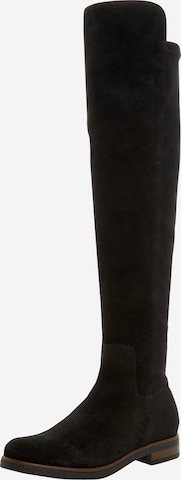 Dune LONDON Over the Knee Boots 'TROPIC' in Black: front