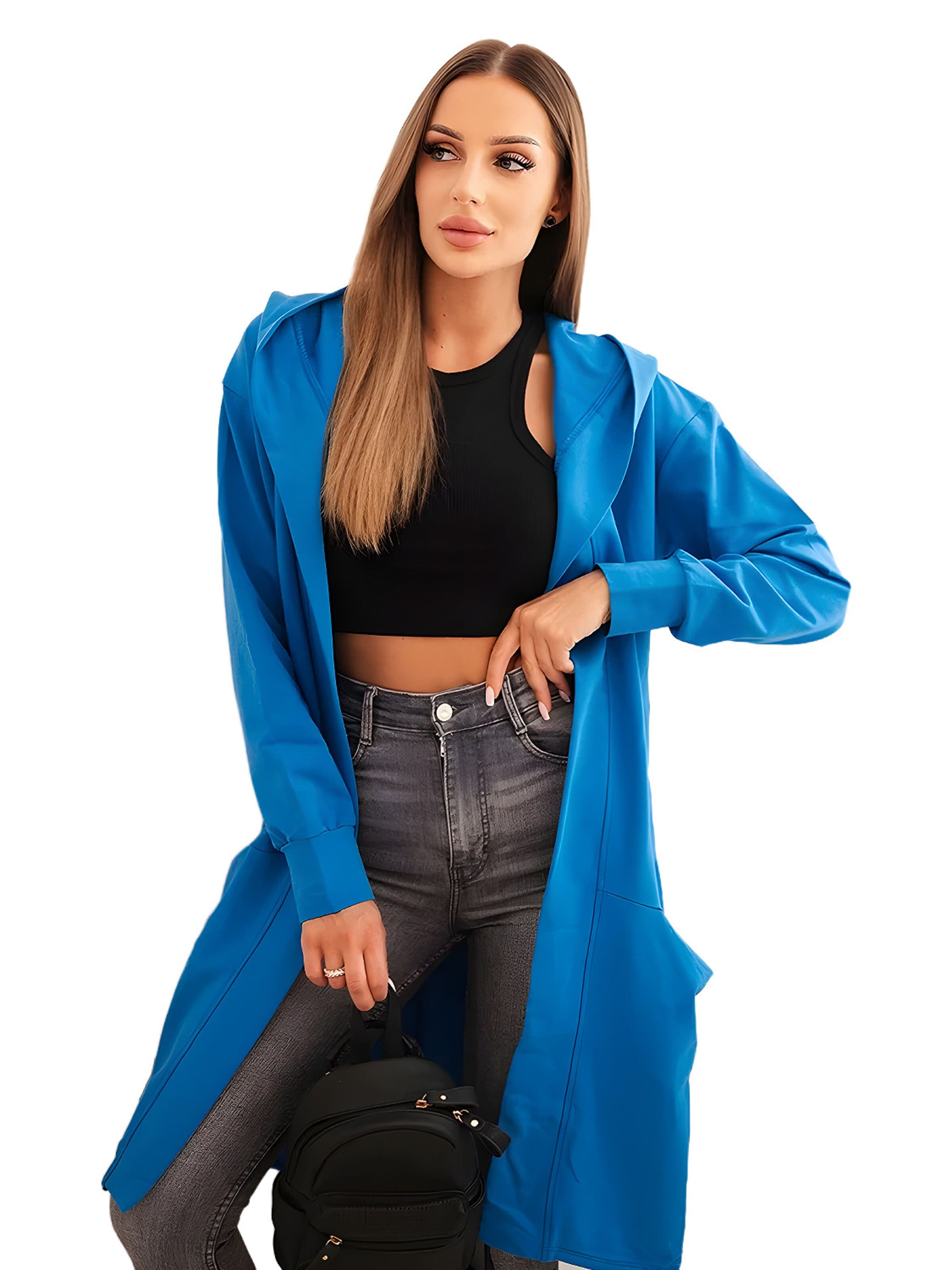 Lumera Gebreid vest in Blauw: voorkant