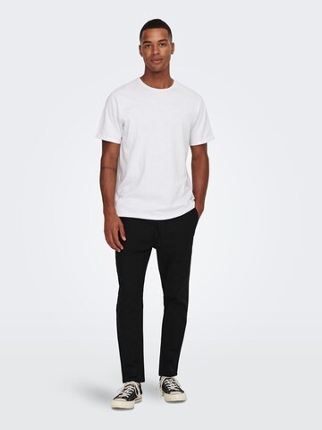 Regular Pantalon 'Linus' Only & Sons en noir