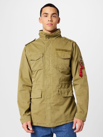 ALPHA INDUSTRIES - Casaco meia-estação 'Huntington' em verde: frente