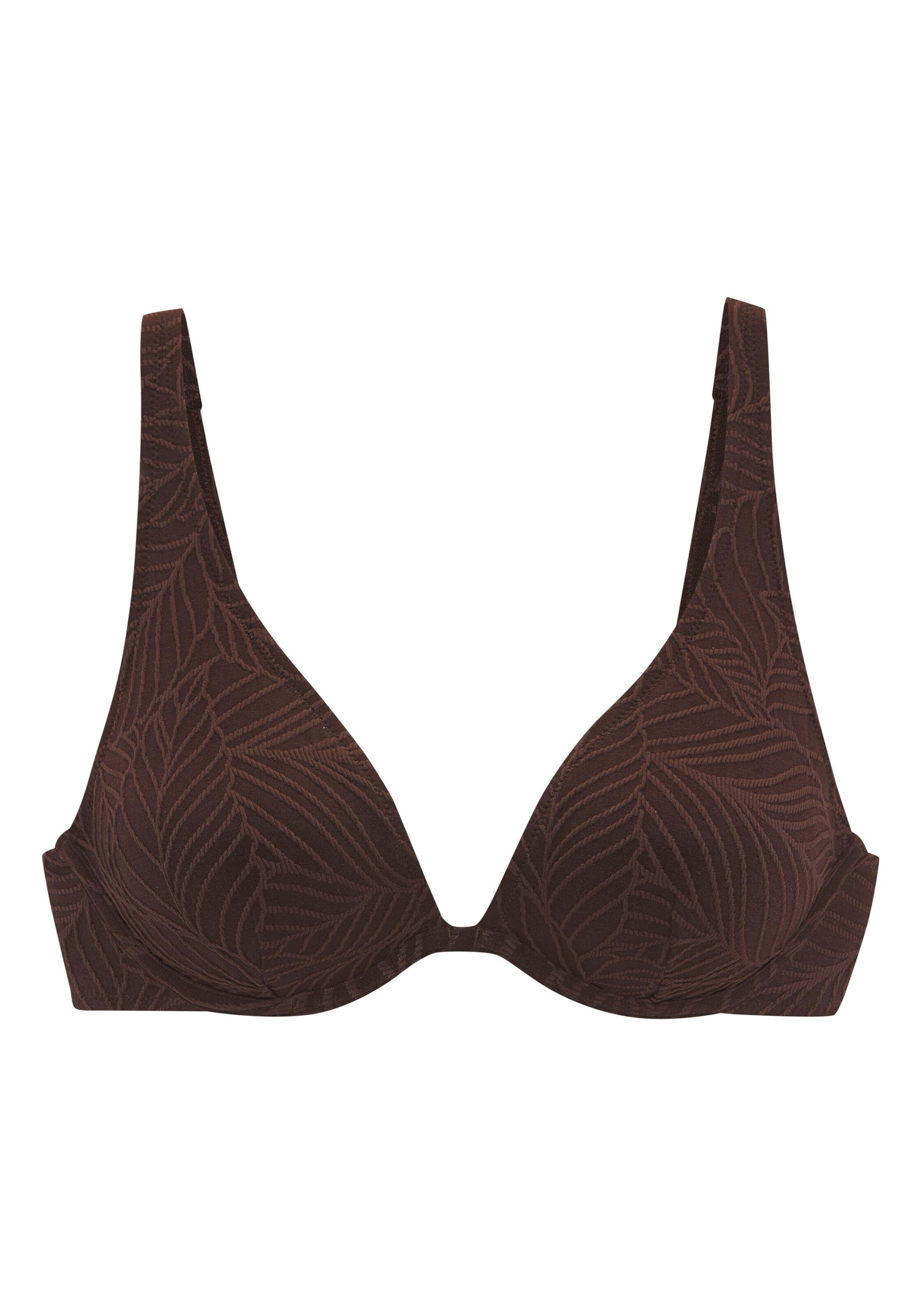 LASCANA - Clásico Top de bikini en marrón: frente