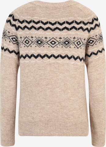 Vero Moda Petite Sweater 'FIFI FAIRISLE' in Beige