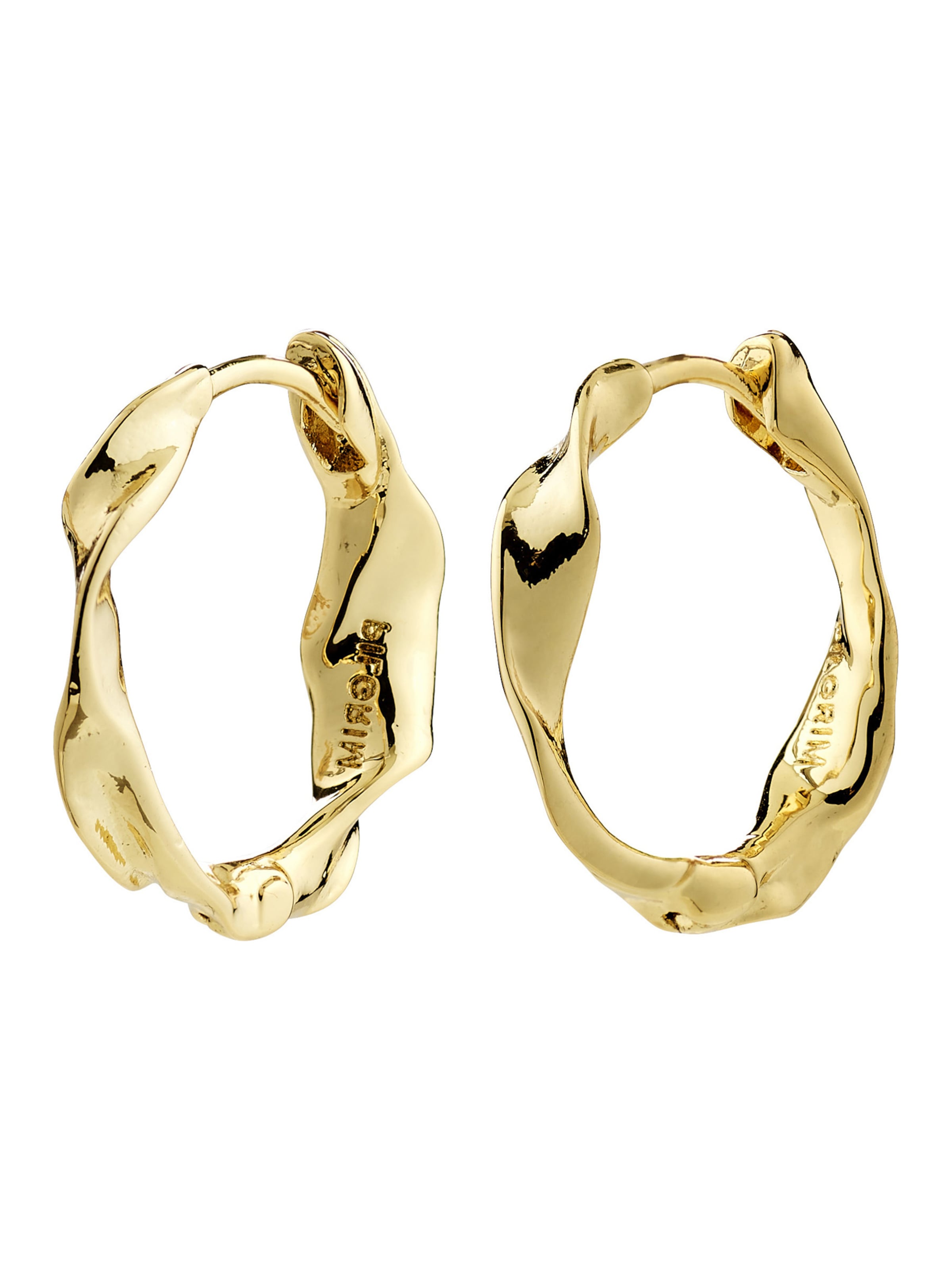 Boucles d'oreilles 'Here' Pilgrim en or : devant