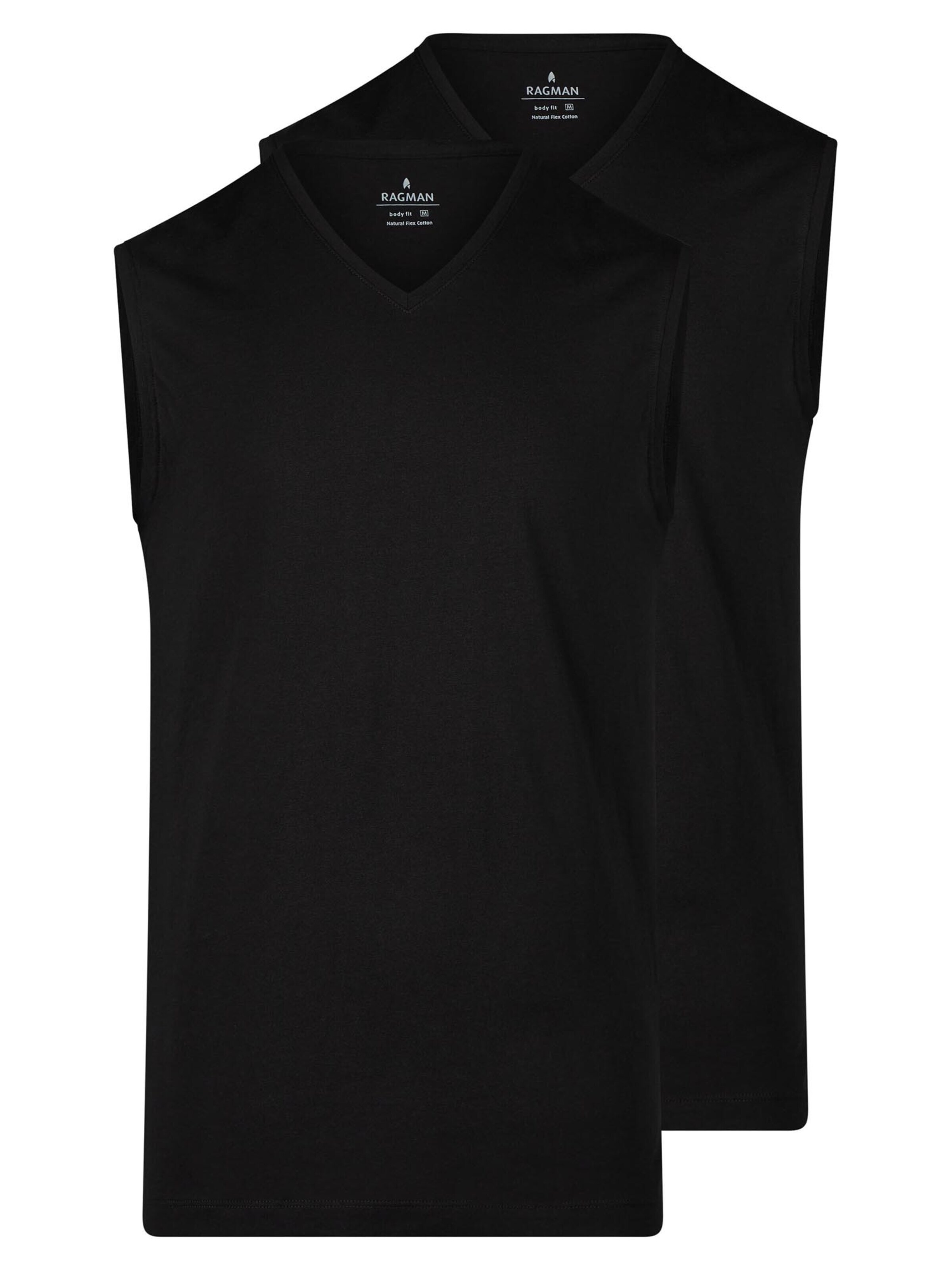 Ragman Undershirt 'Basic' in Black: front