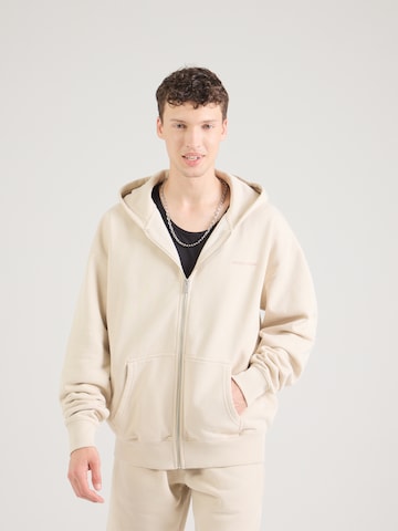 Pegador Zip-Up Hoodie in Beige: front