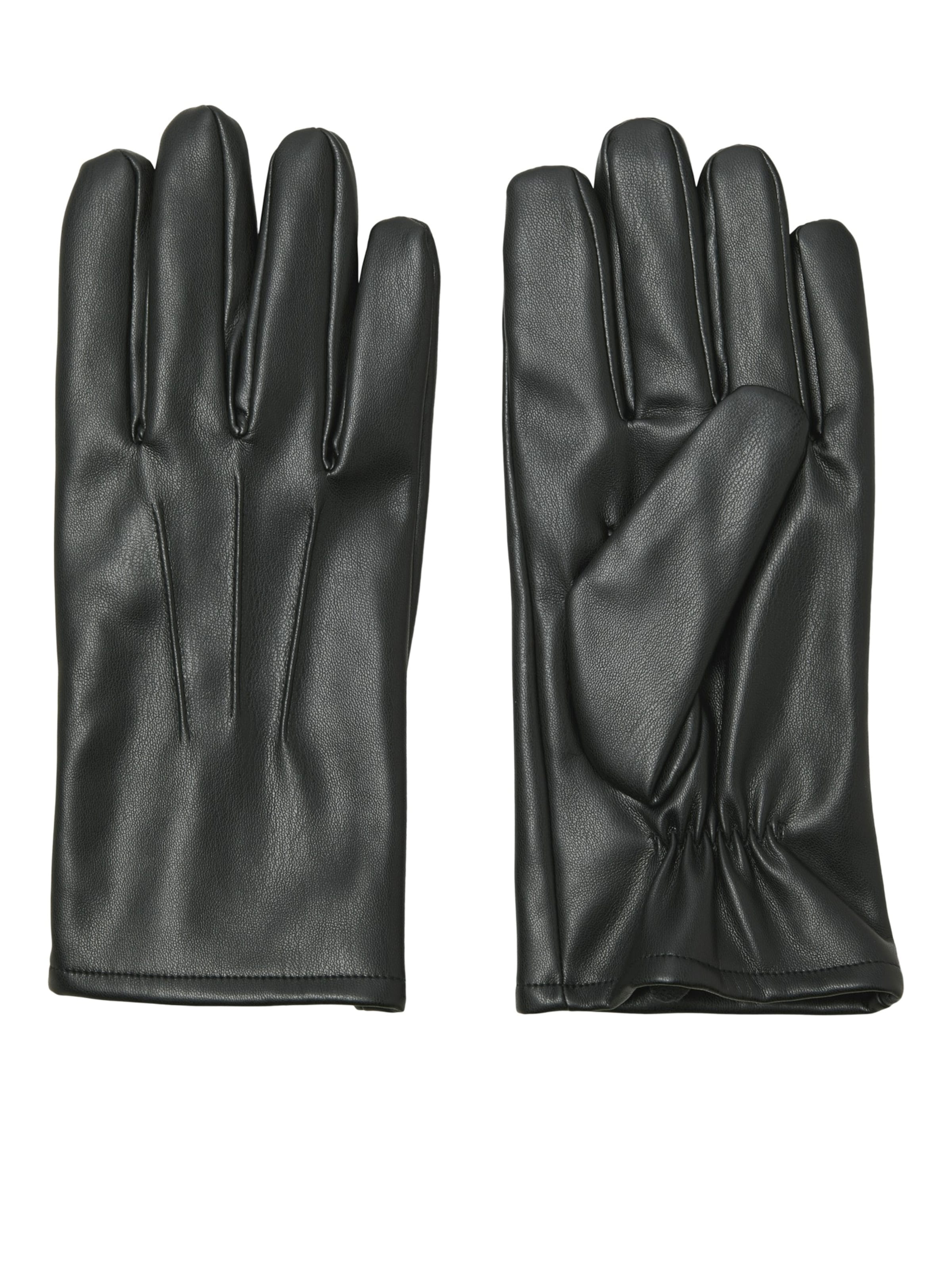 JACK & JONES - Luvas com dedos 'JACJERRY' em preto: frente