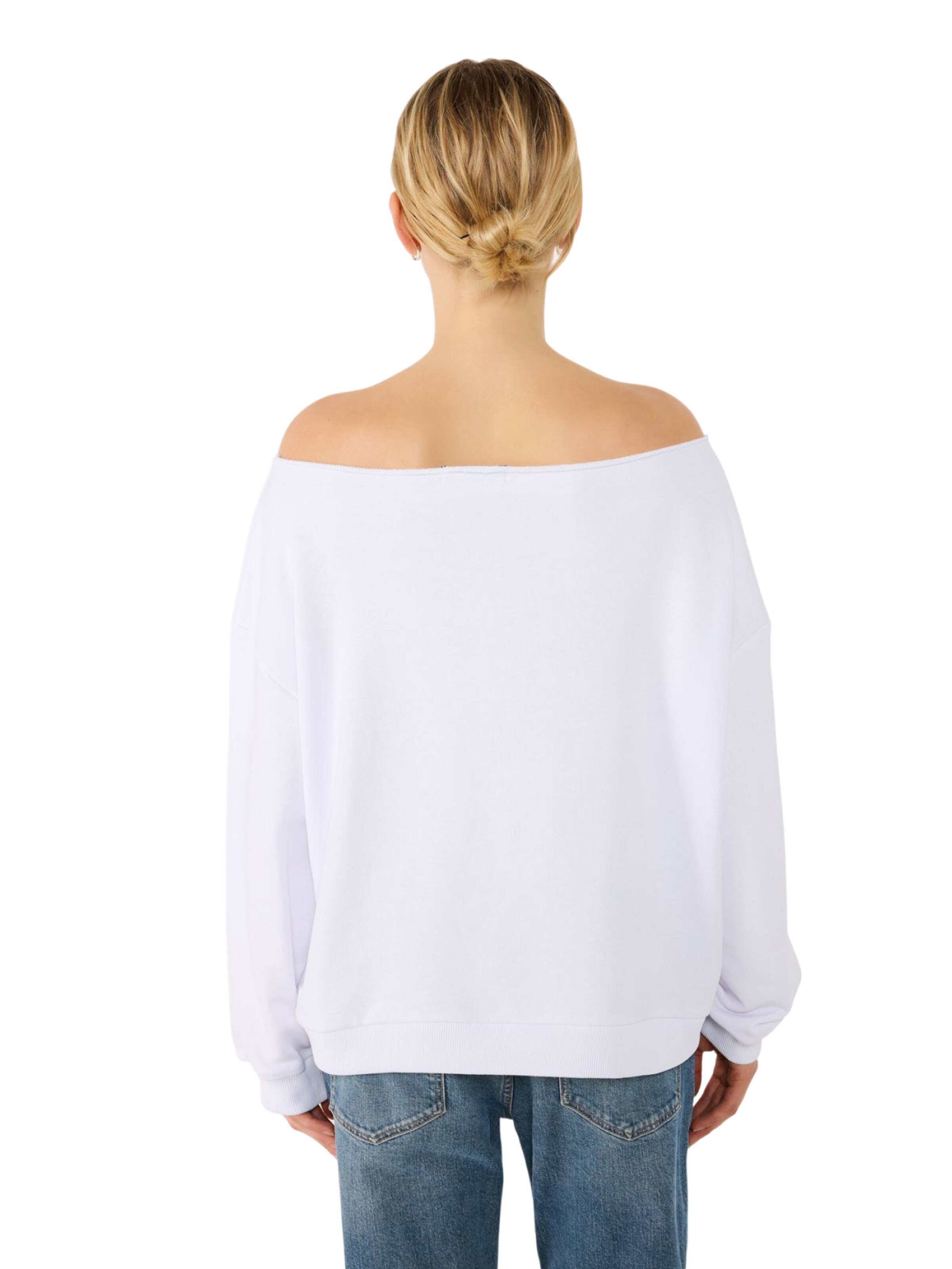 Sweat-shirt No Matter What en blanc