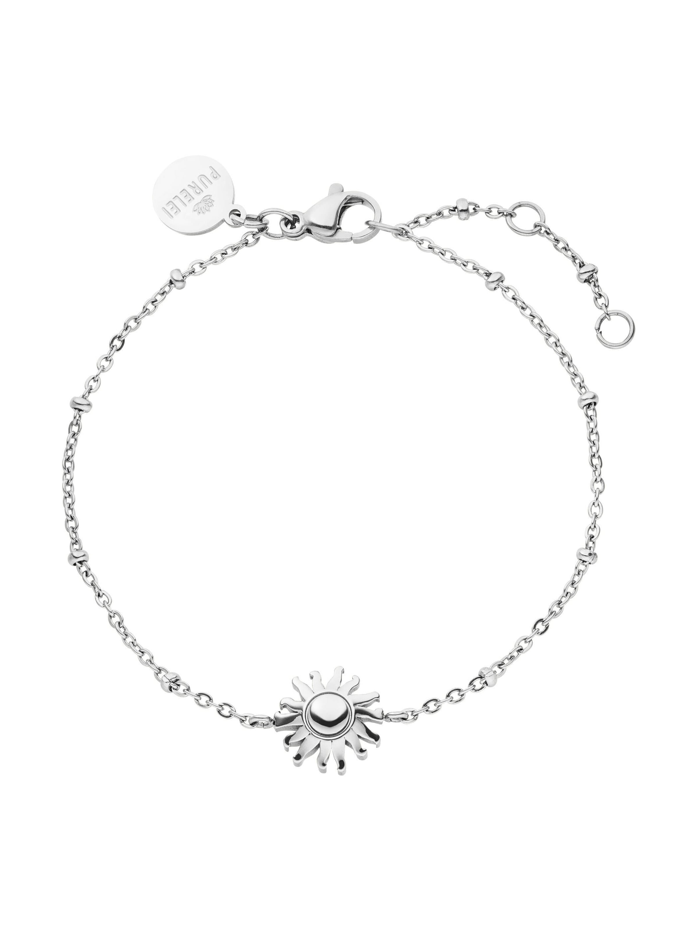 PURELEI Armband 'Sun' in Silber: Vorderseite