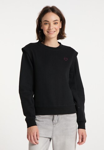 MYMO Sweatshirt in Zwart: voorkant