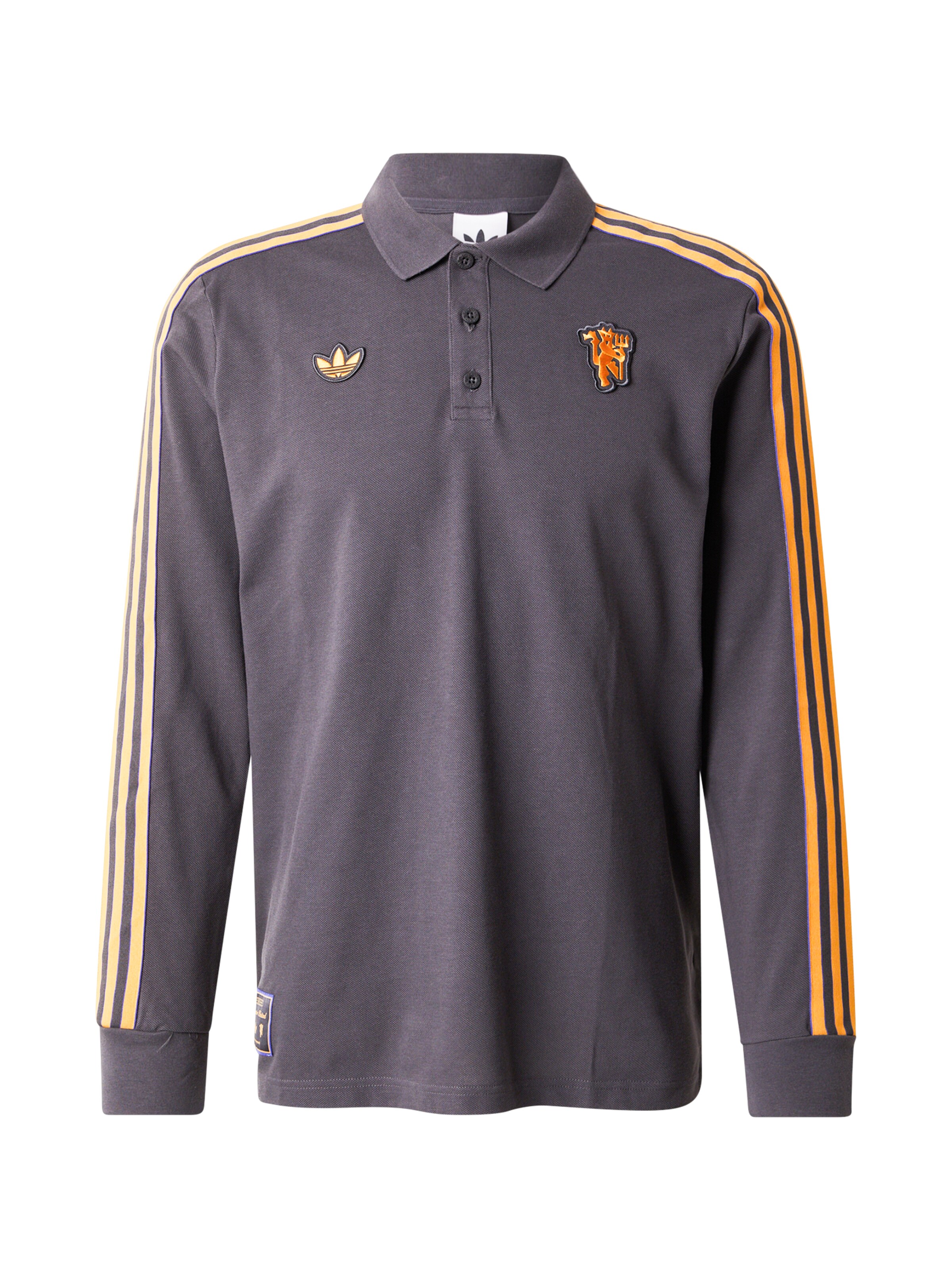ADIDAS PERFORMANCE - Camiseta de fútbol 'Manchester United Terrace Icons Long Sleeve Polo' en negro: frente