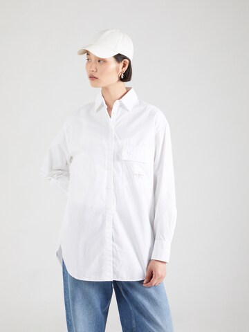 Calvin Klein Jeans Bluza | bela barva
