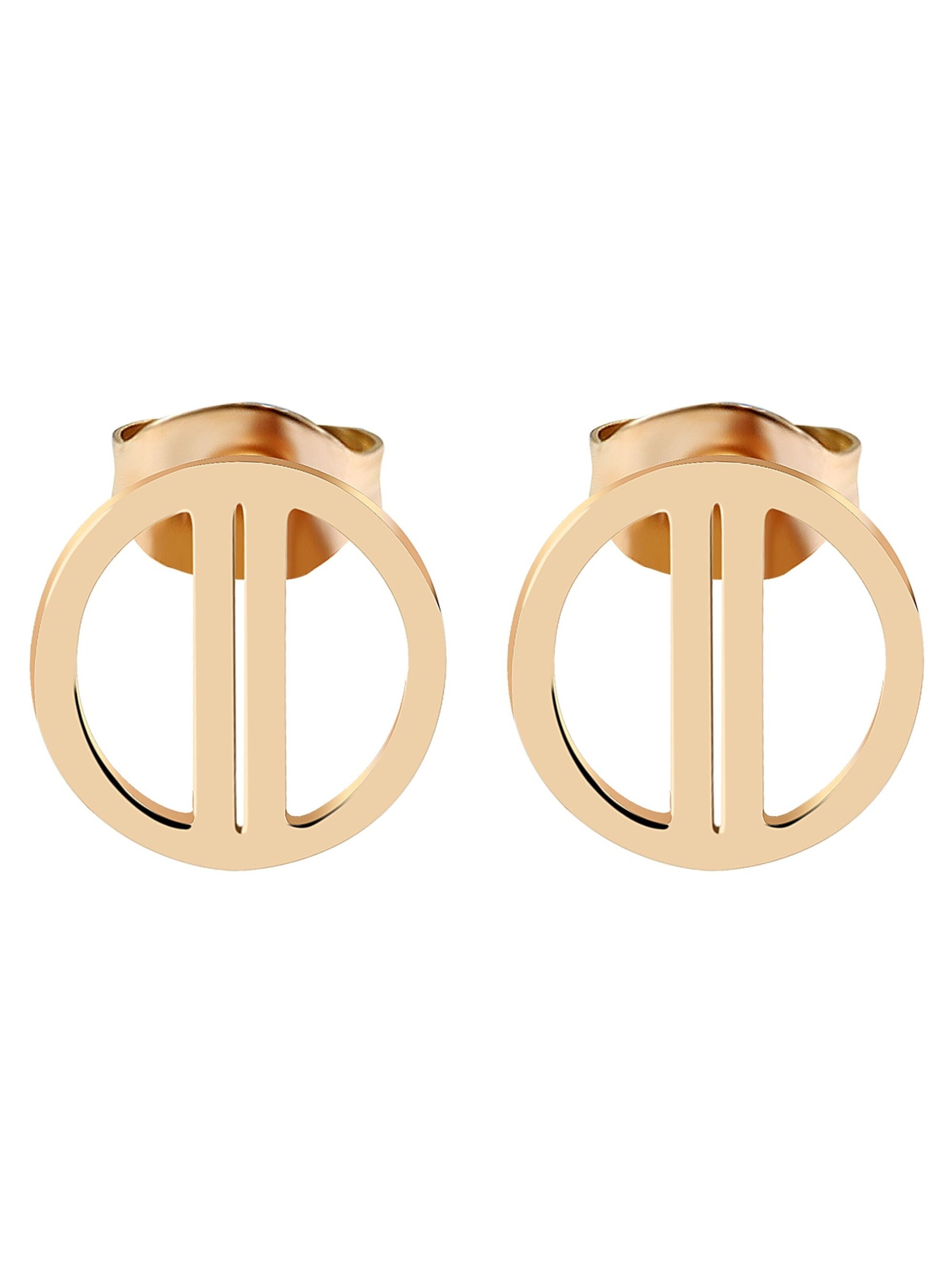 Akzent Ohrringe 'Martine, langlebig'‌‌‌ in Gold: Vorderseite