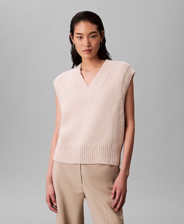 Cardigan Calvin Klein Jeans en beige : devant