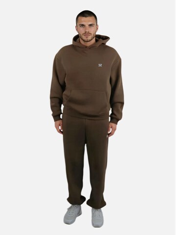 HEFTYKA Loose fit Workout Pants 'CUFF JOGGER' in Brown: front