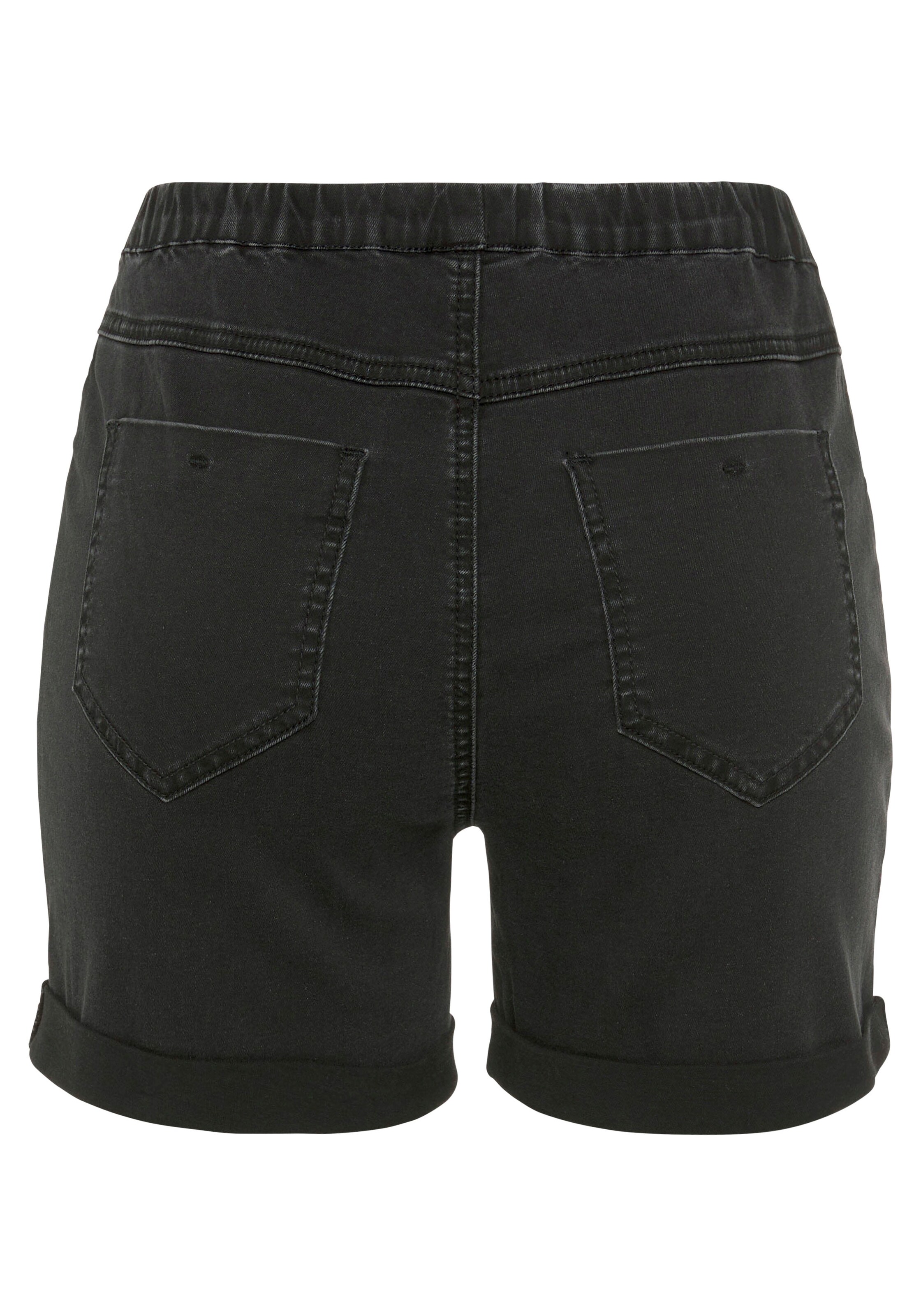BUFFALO Slimfit Shorts in Schwarz