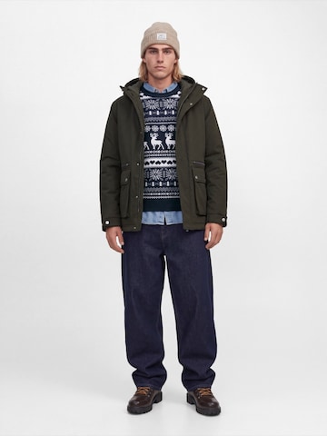 JACK & JONES Sveter 'JJXMAS SANTA' - Modrá