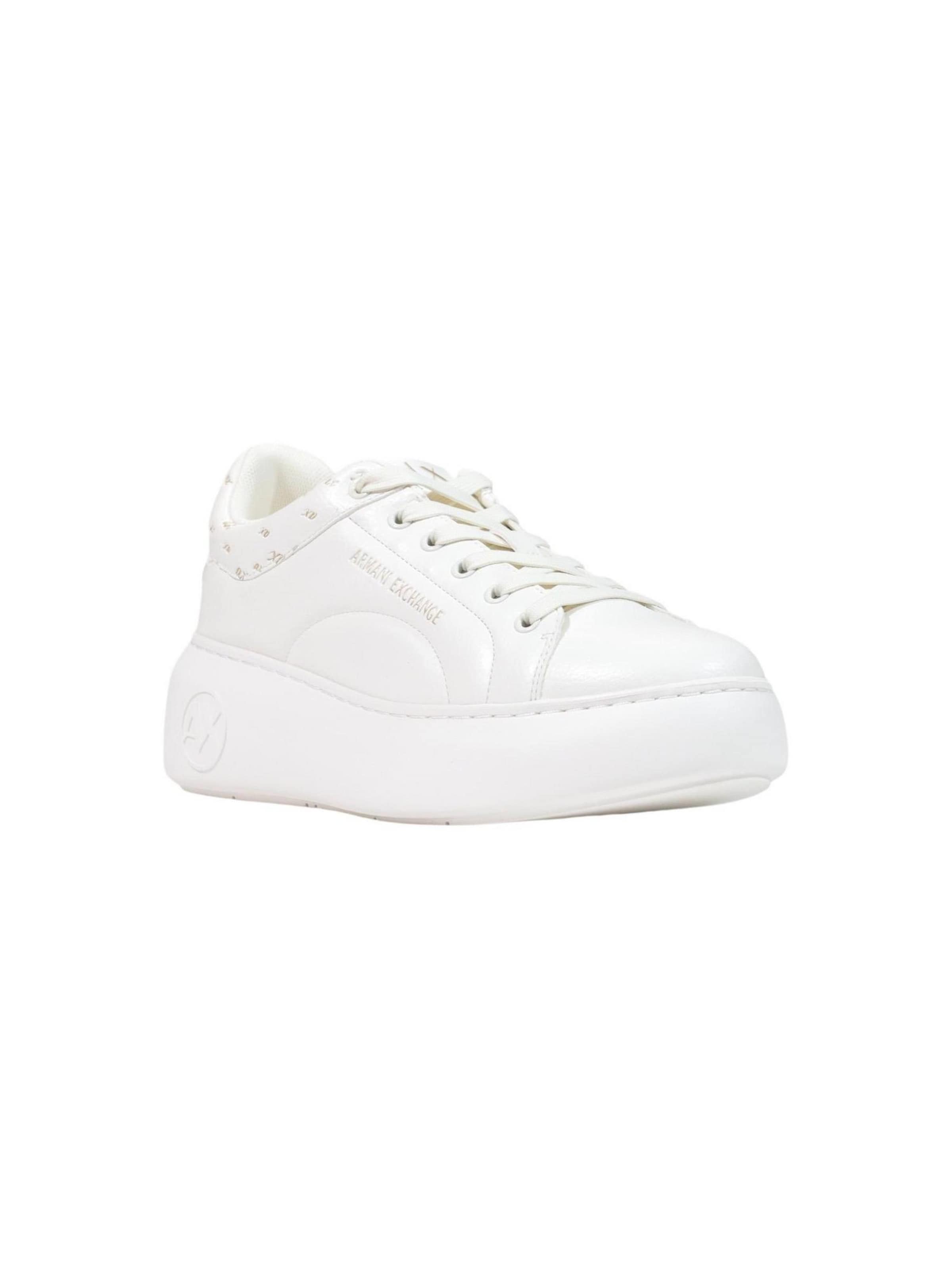 ARMANI EXCHANGE Platform trainers in White: front