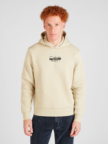 Calvin Klein - Sudadera en beige: frente