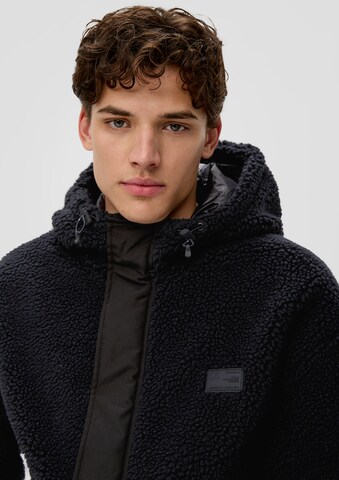QS Fleece jas in Zwart