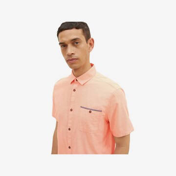 TOM TAILOR - Regular Fit Camisa em laranja