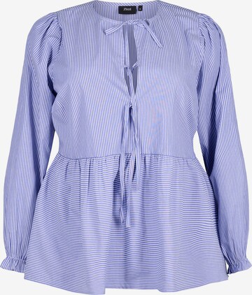 Zizzi Blouse 'MTASNIM' in Blauw: voorkant