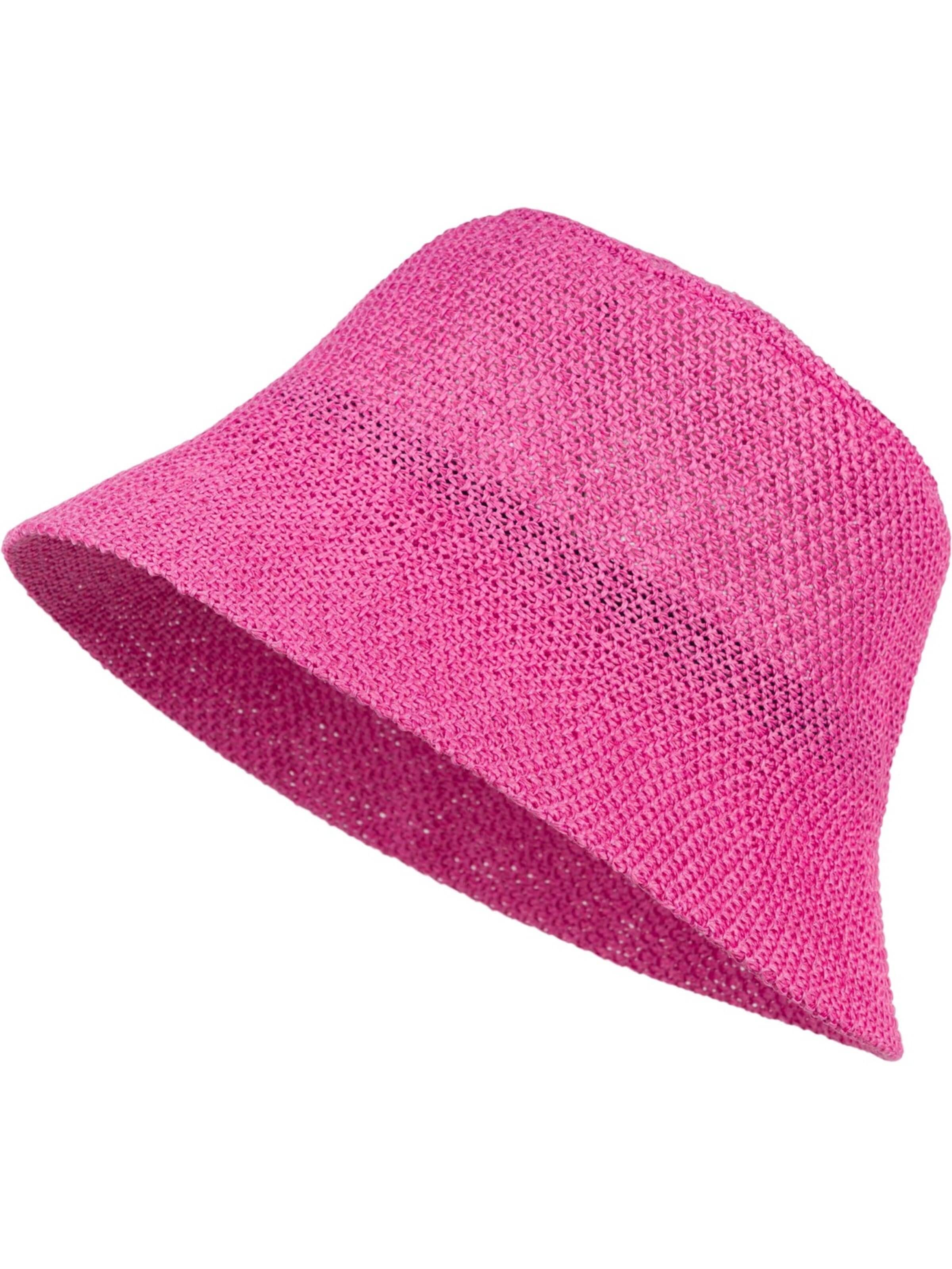 styleBREAKER Hut 'Fischerhut aus Papierstroh - Knautschhut'‌‌‌ in 54-64 in pink, Produktansicht