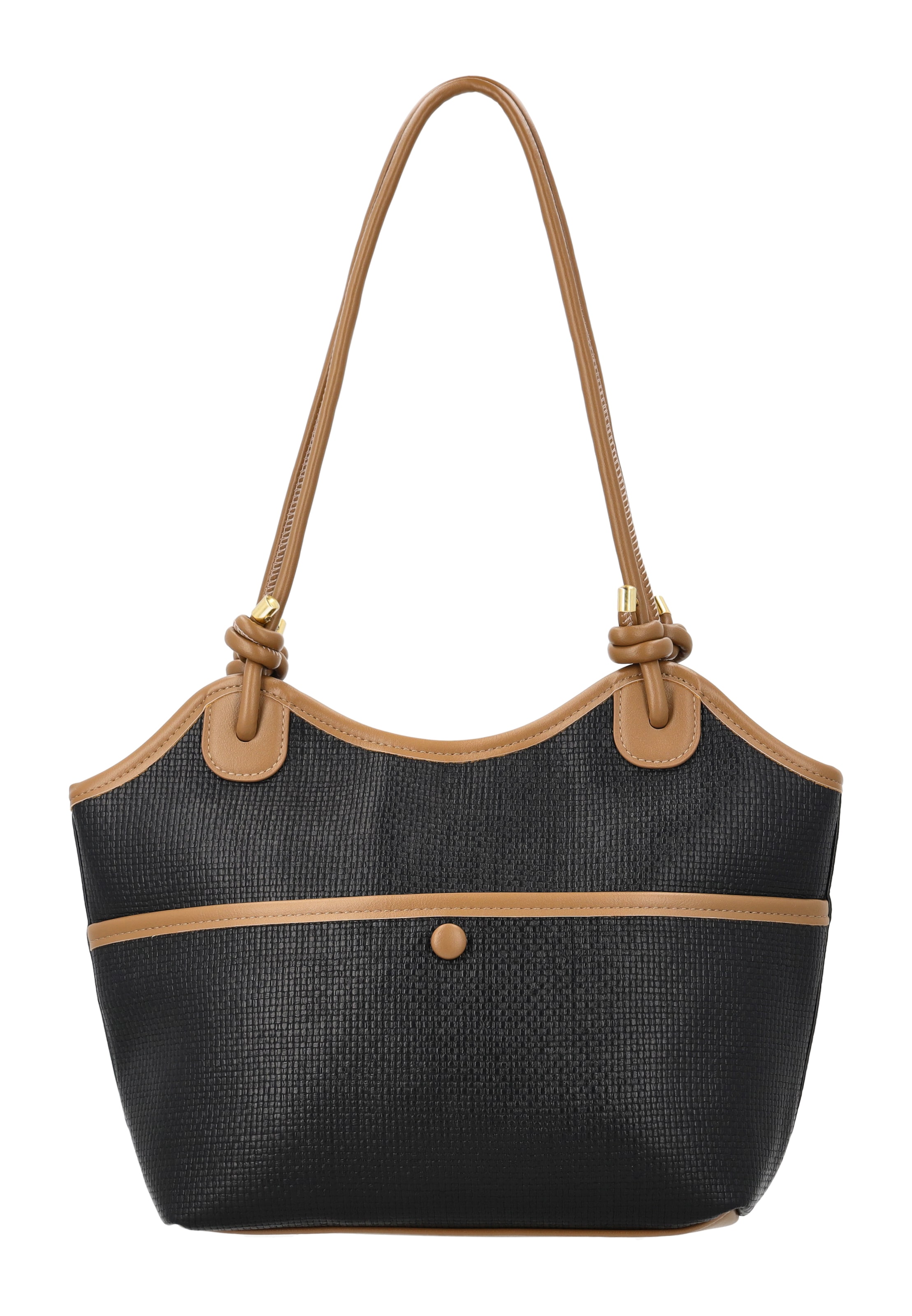 Usha Schultertasche in Schwarz: Vorderseite