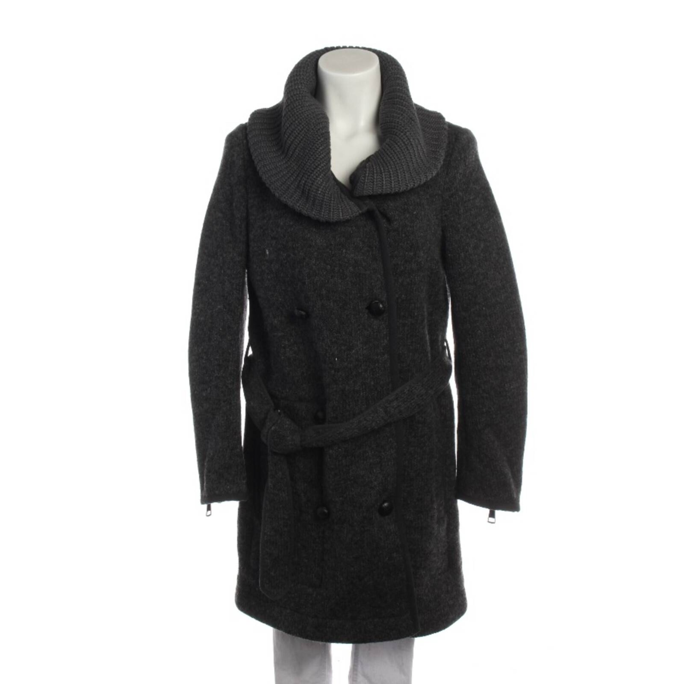 BURBERRY Übergangsjacke S in Grau: Vorderseite